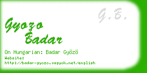 gyozo badar business card