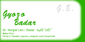 gyozo badar business card